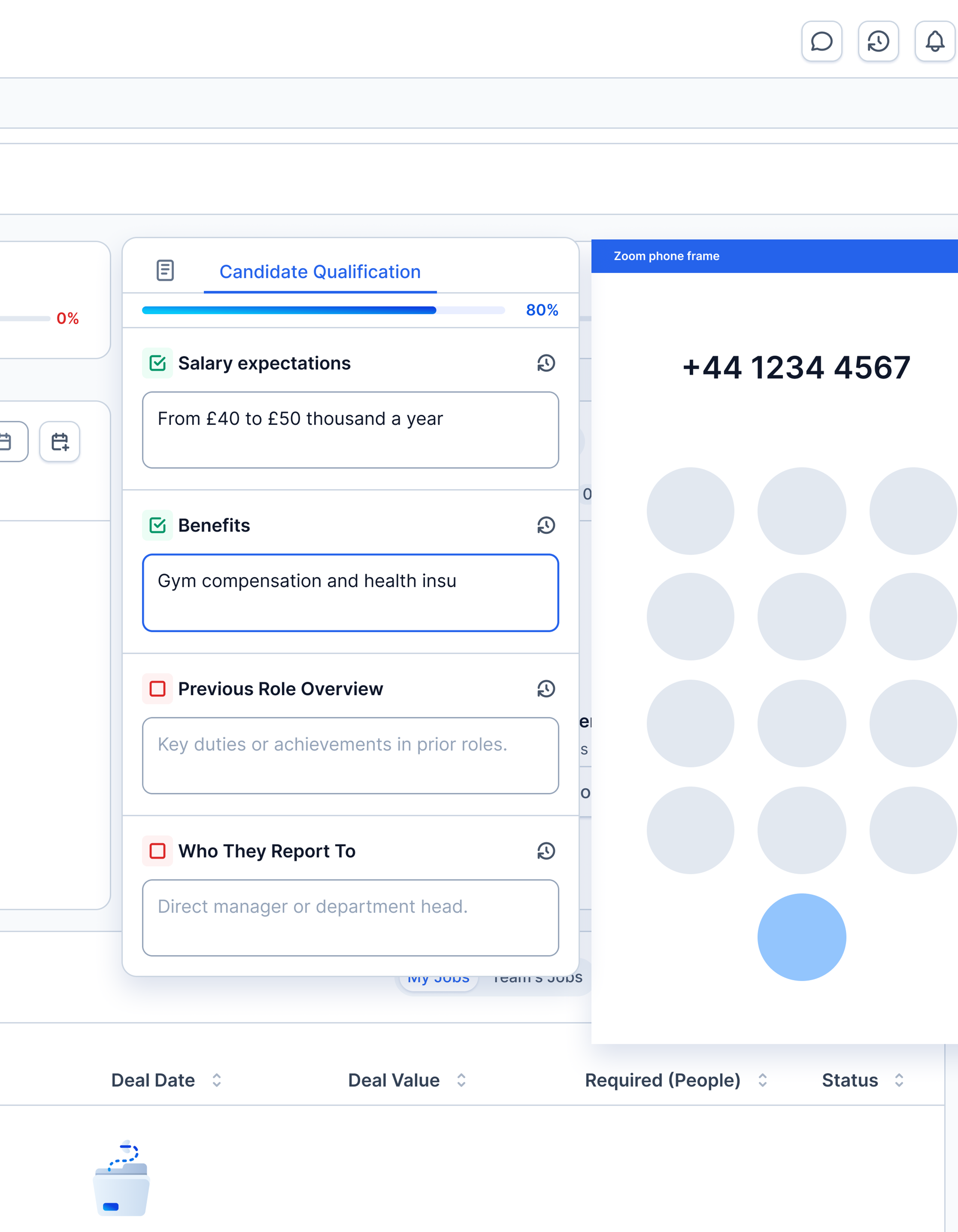 Real-Time AI Call Checklists product view in Imagine AI